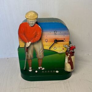 Original Golf Clock 1996 Fun-Damental Putting Action Quartz Desk Clock